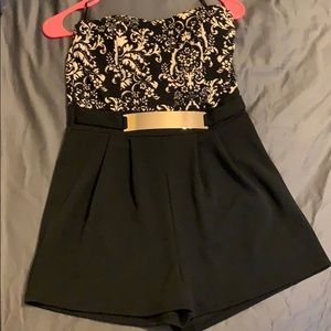 Formal black and cream romper